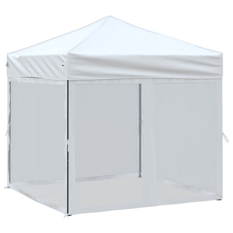 Vidaxl Partytent faltbar mit Seitenwänden 2x2 m weiß