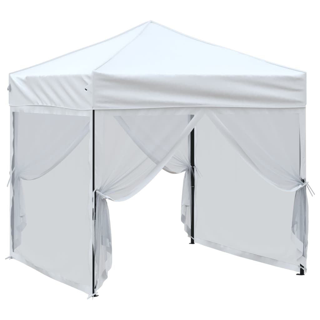 Vidaxl PartyTent pliable avec des parois latérales 2x2 m blanc