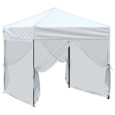 Vidaxl Partytent faltbar mit Seitenwänden 2x2 m weiß