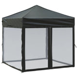 Vidaxl Partytent faltbar mit Seitenwänden 2x2 m schwarz