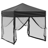 Vidaxl partyTent foldble med sidoväggar 2x2 m svart