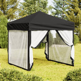 Vidaxl Partytent faltbar mit Seitenwänden 2x2 m schwarz