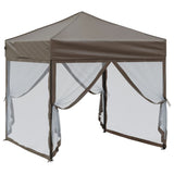 Vidaxl partyTent foldble med sidoväggar 2x2 m taupe