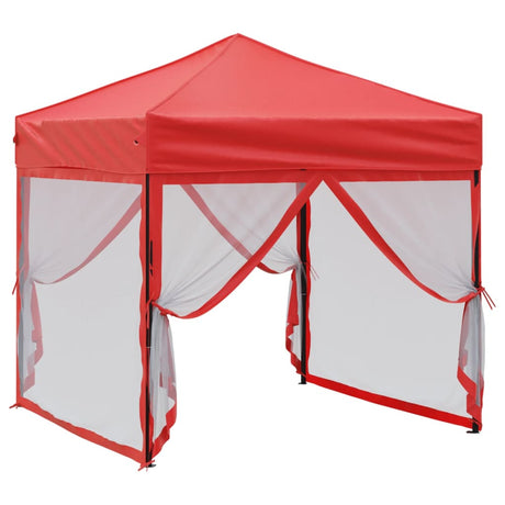 Vidaxl Partytent faltbar mit Seitenwänden 2x2 m rot