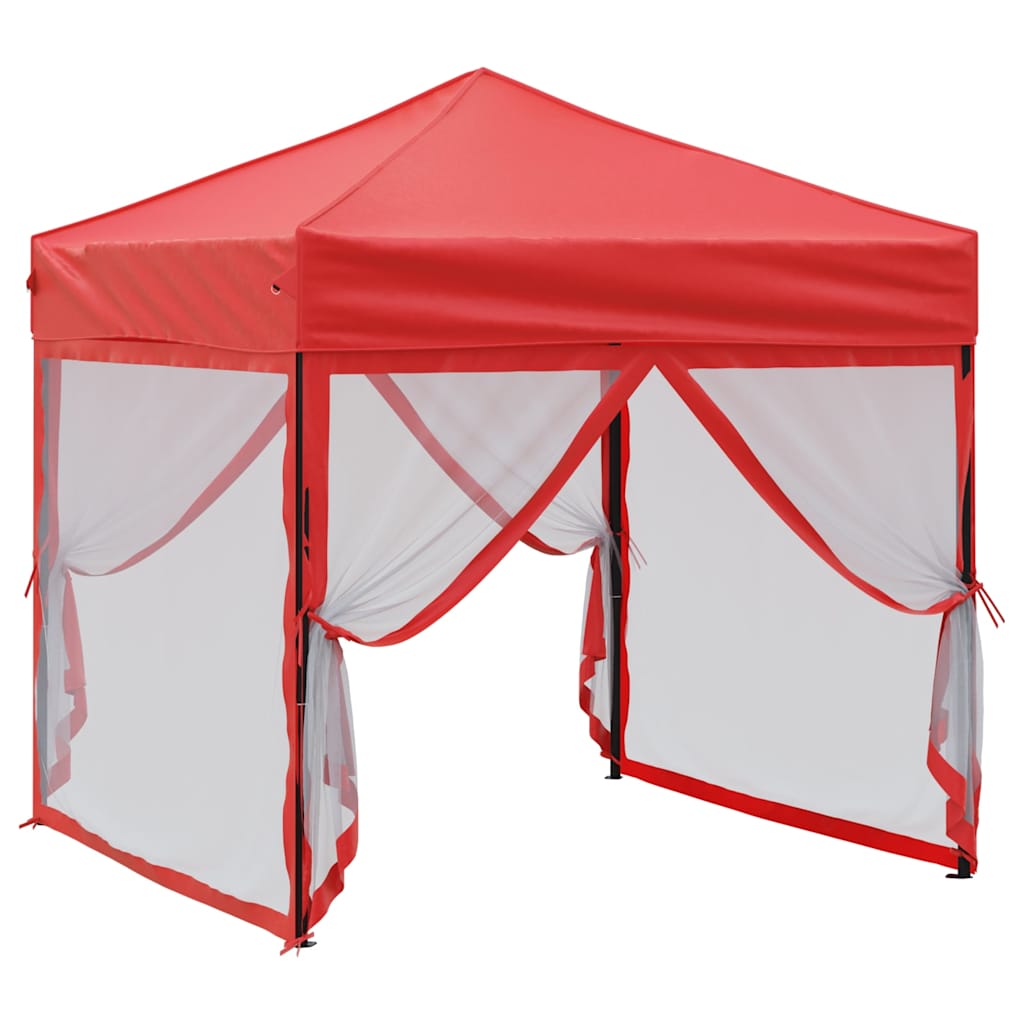Vidaxl Partytent faltbar mit Seitenwänden 2x2 m rot