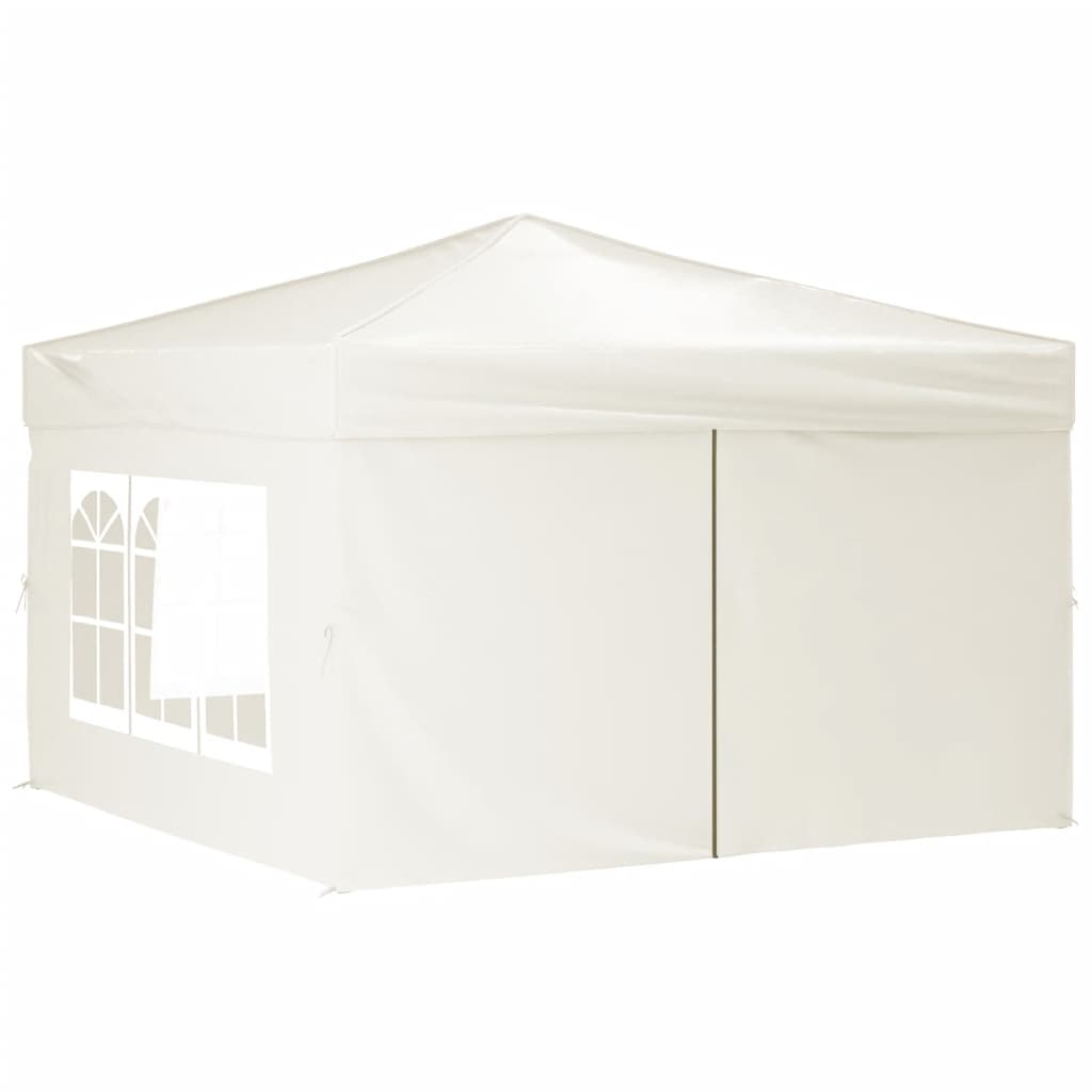 Vidaxl partyTent foldble med sidoväggar 3x3 m kräm -färgad