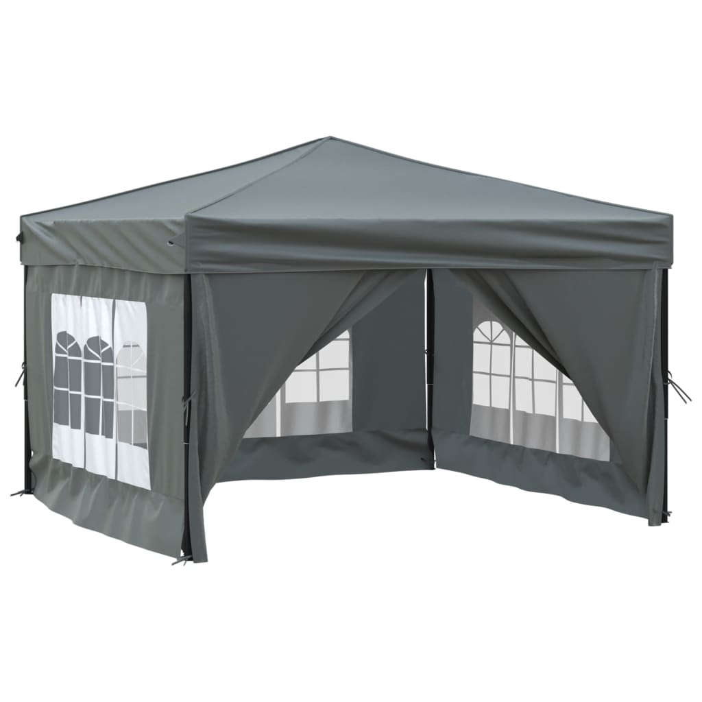 Vidaxl partyTent foldble med sidoväggar 3x3 m antracit -färgad