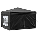 Vidaxl Partytent faltbar mit Seitenwänden 3x3 m schwarz