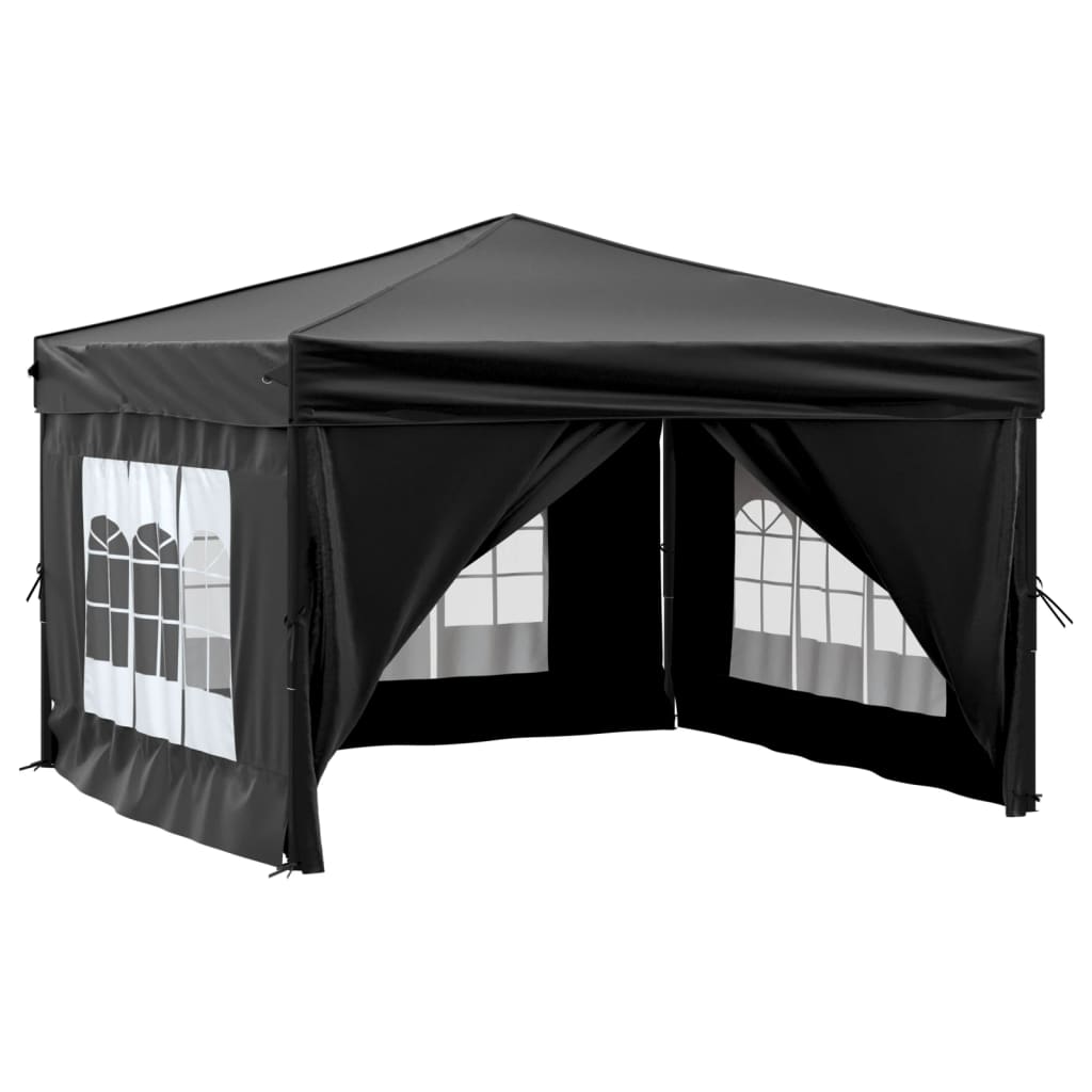 Vidaxl partyTent foldble med sidoväggar 3x3 m svart