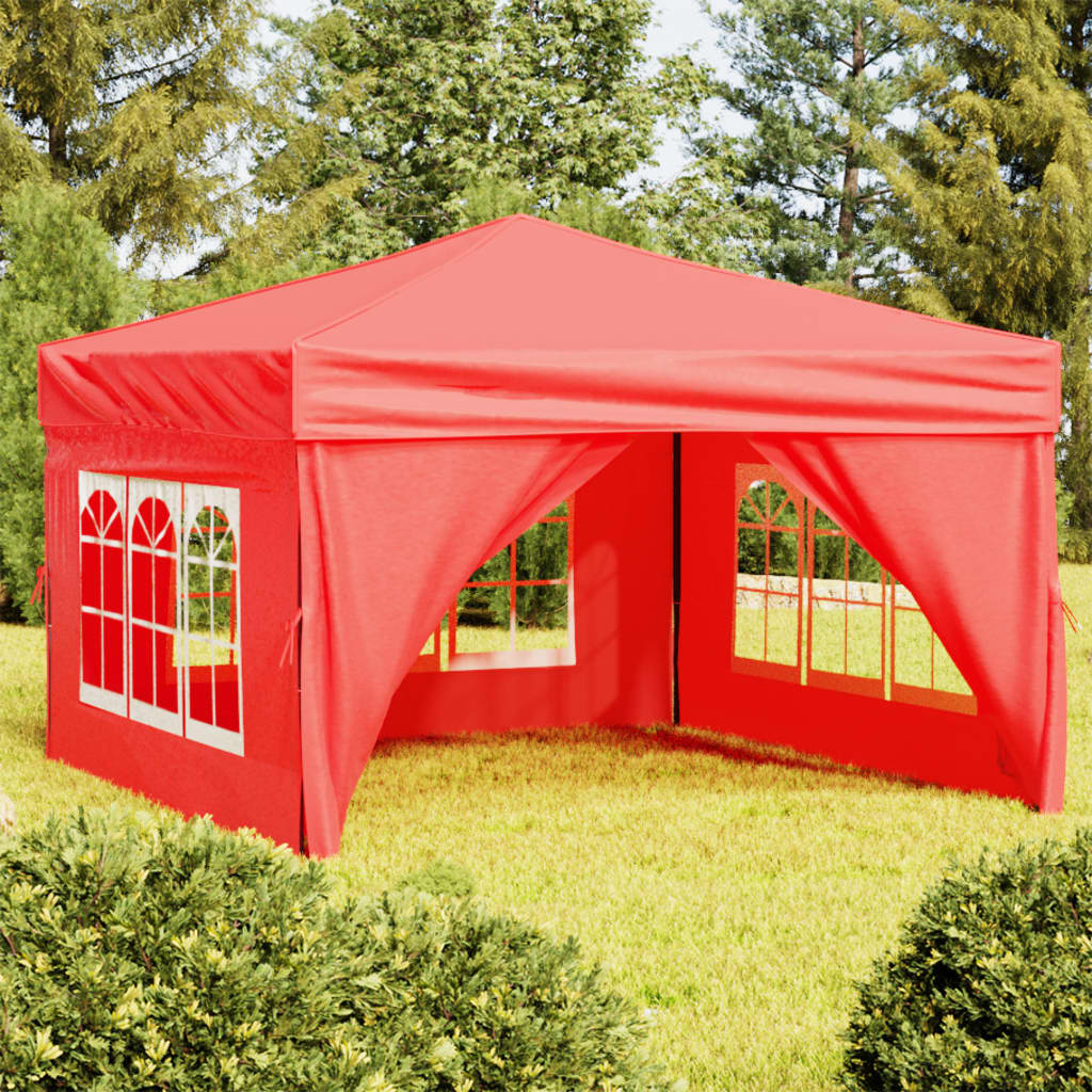 Vidaxl partyTent foldble med sidoväggar 3x3 m röda