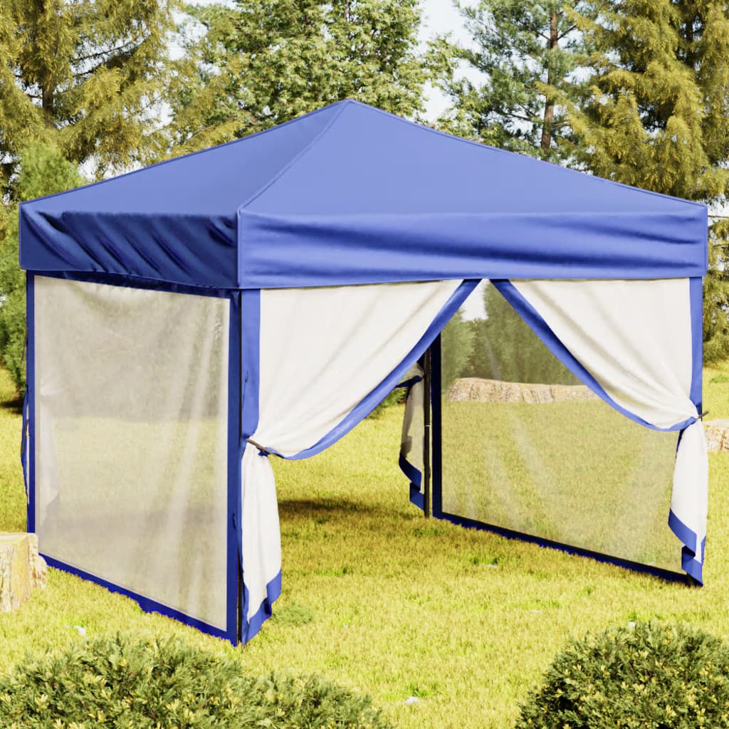 Vidaxl partyTent foldble med sidoväggar 3x3 m blå