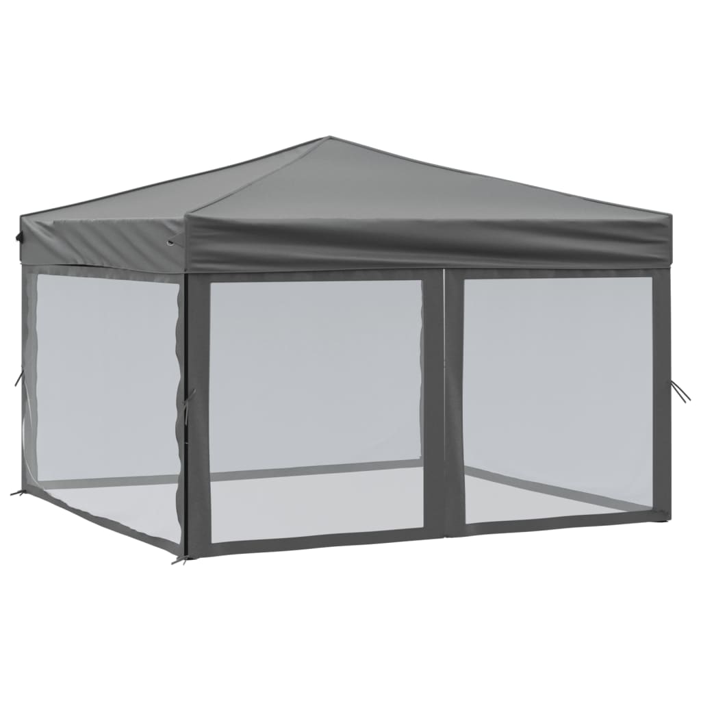 Vidaxl partyTent foldble med sidoväggar 3x3 m antracit -färgad