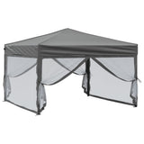 Vidaxl Partytent faltbar mit Seitenwänden 3x3 m Anthrazit -gelenkt