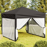 Vidaxl Partytent faltbar mit Seitenwänden 3x3 m Anthrazit -gelenkt