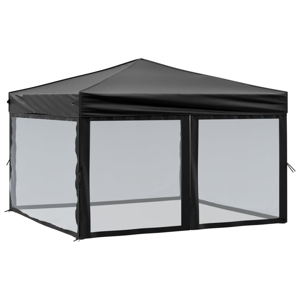 Vidaxl partyTent foldble med sidoväggar 3x3 m svart