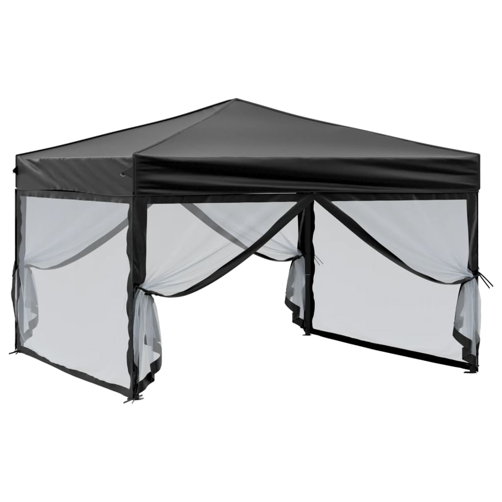 Vidaxl partyTent foldble med sidoväggar 3x3 m svart