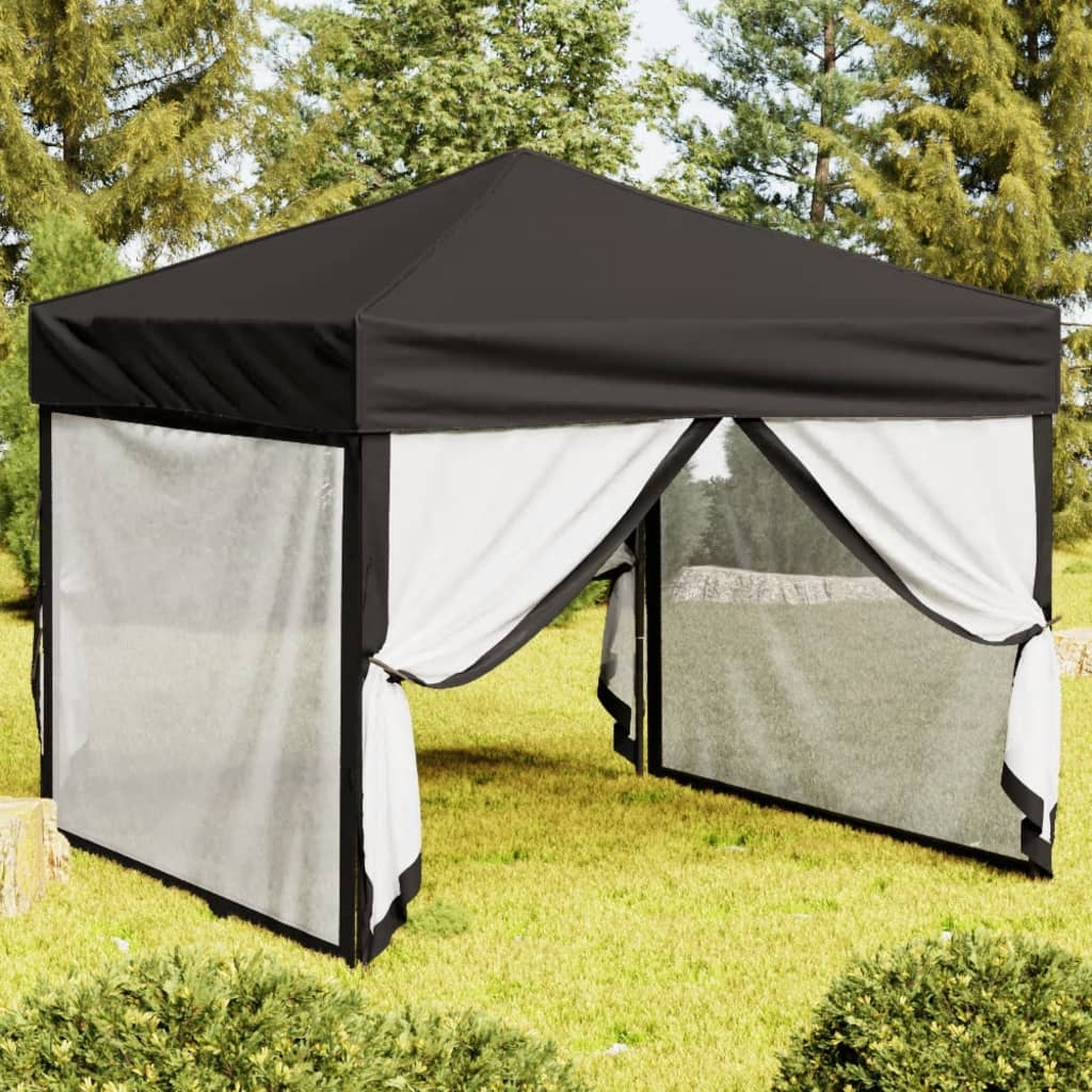 Vidaxl partyTent foldble med sidoväggar 3x3 m svart