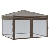 Vidaxl partyTent foldble med sidoväggar 3x3 m taupe