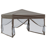 Vidaxl partyTent foldble med sidoväggar 3x3 m taupe