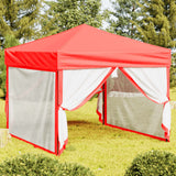 Vidaxl Partytent faltbar mit Seitenwänden 3x3 m rot