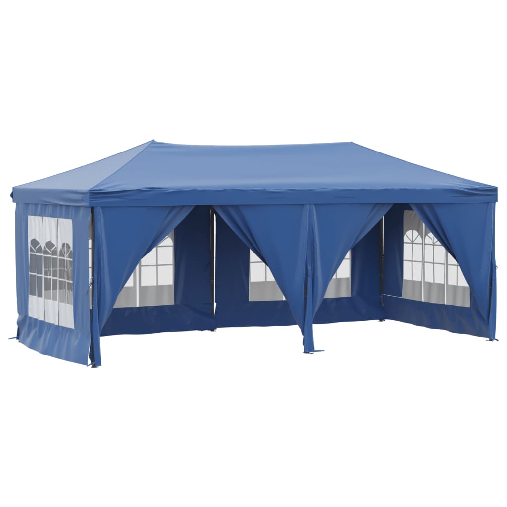 Vidaxl Partytent zložljivo s stranskimi stenami 3x6 m modro