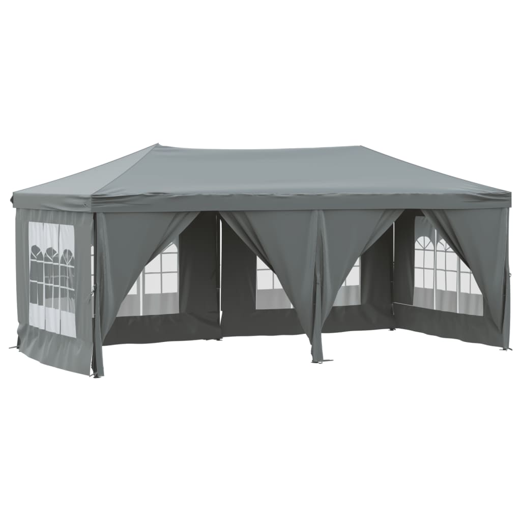 Vidaxl partyTent foldble med sidoväggar 3x6 m antracite -färgad