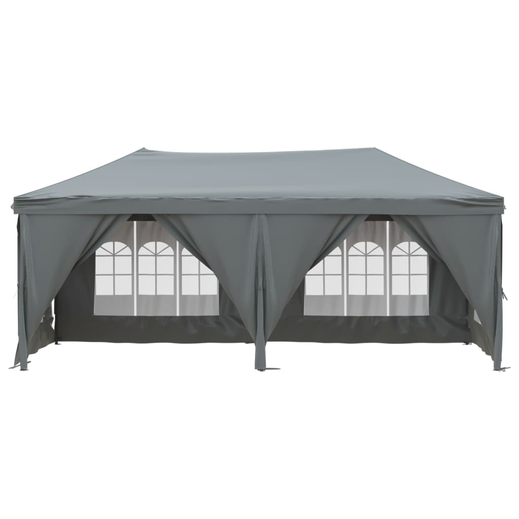 Vidaxl partyTent foldble med sidoväggar 3x6 m antracite -färgad