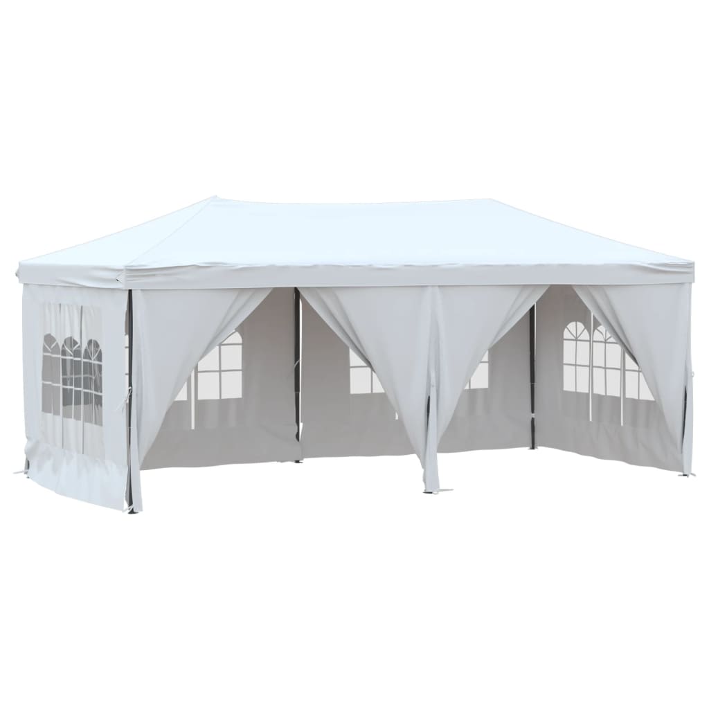 Vidaxl PartyTent pieghevole con pareti laterali 3x6 m bianco