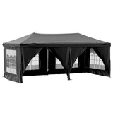 Vidaxl partyTent foldble med sidoväggar 3x6 m svart