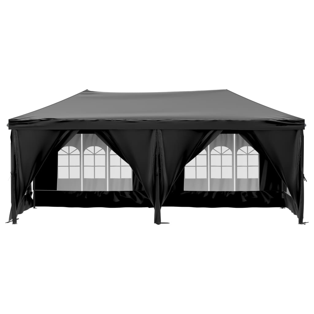 Vidaxl partyTent foldble med sidoväggar 3x6 m svart