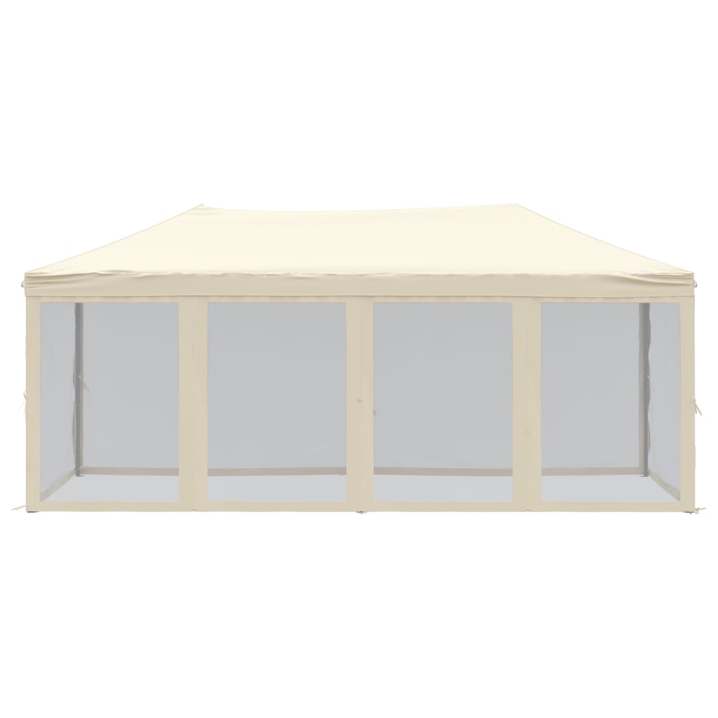 Vidaxl Partytent faltbar mit Seitenwänden 3x6 m cremefarben -gepflegt