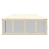 Vidaxl Partytent faltbar mit Seitenwänden 3x6 m cremefarben -gepflegt