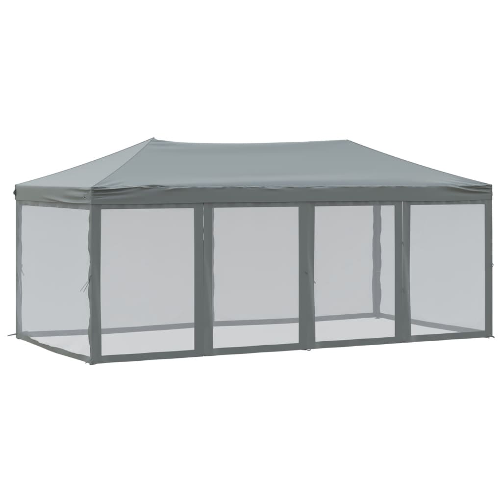 Vidaxl partyTent foldble med sidoväggar 3x6 m antracite -färgad