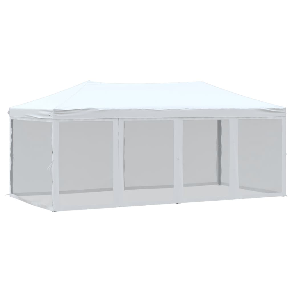 Vidaxl Partytent faltbar mit Seitenwänden 3x6 m weiß