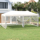 Vidaxl Partytent faltbar mit Seitenwänden 3x6 m weiß