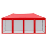 Vidaxl Partytent faltbar mit Seitenwänden 3x6 m rot