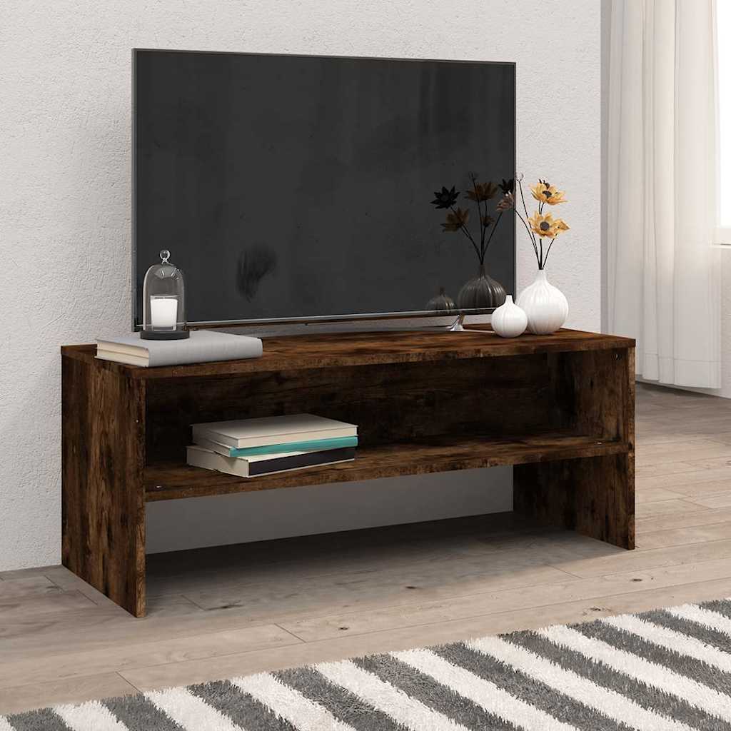 Vidaxl tv-meubel 100x40x40 cm bewerkt hout gerookt eikenkleurig