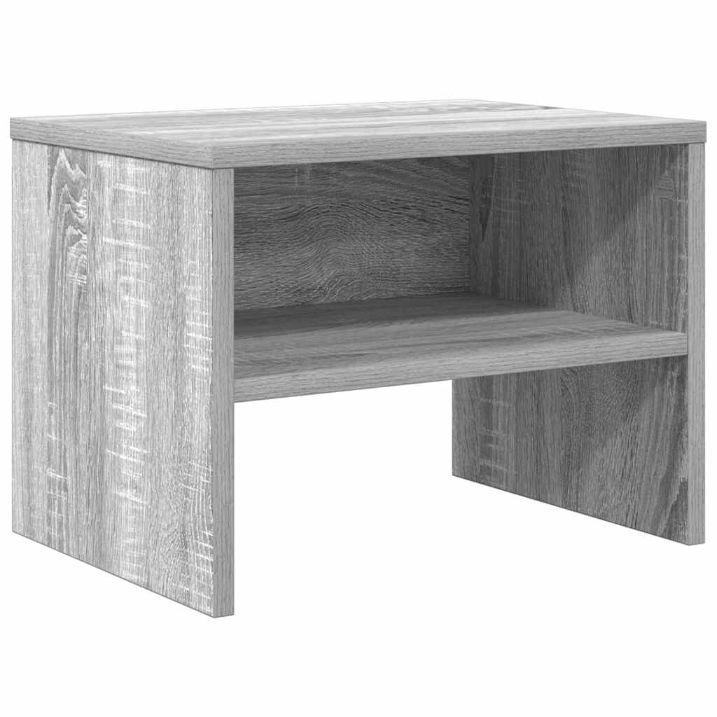 Vidaxl nachtkastje 40x30x30 cm bewerkt hout grijs sonoma eikenkleurig