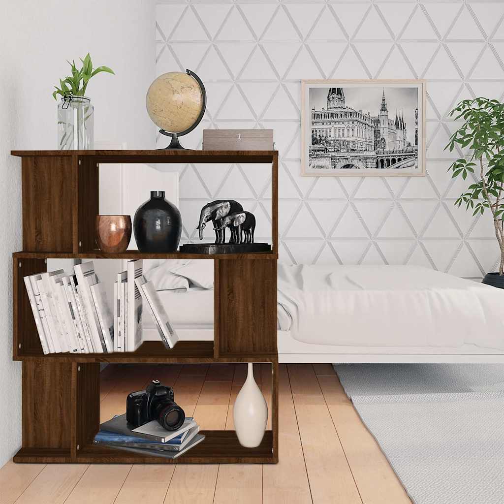 Vidaxl boekenkast kamerscherm 80x24x96 cm bewerkt hout bruineiken
