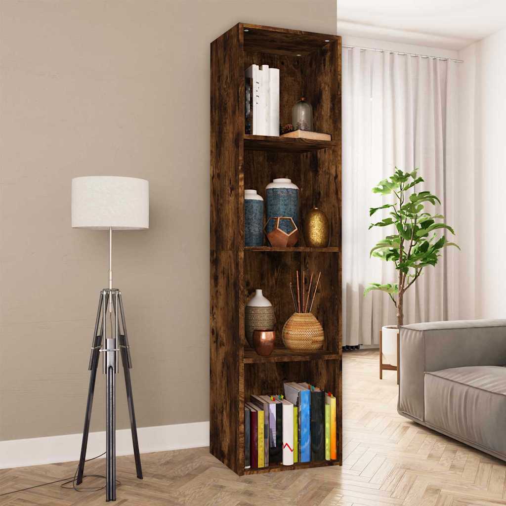 Vidaxl boekenkast tv-meubel 36x30x143 cm bewerkt hout gerookt eiken