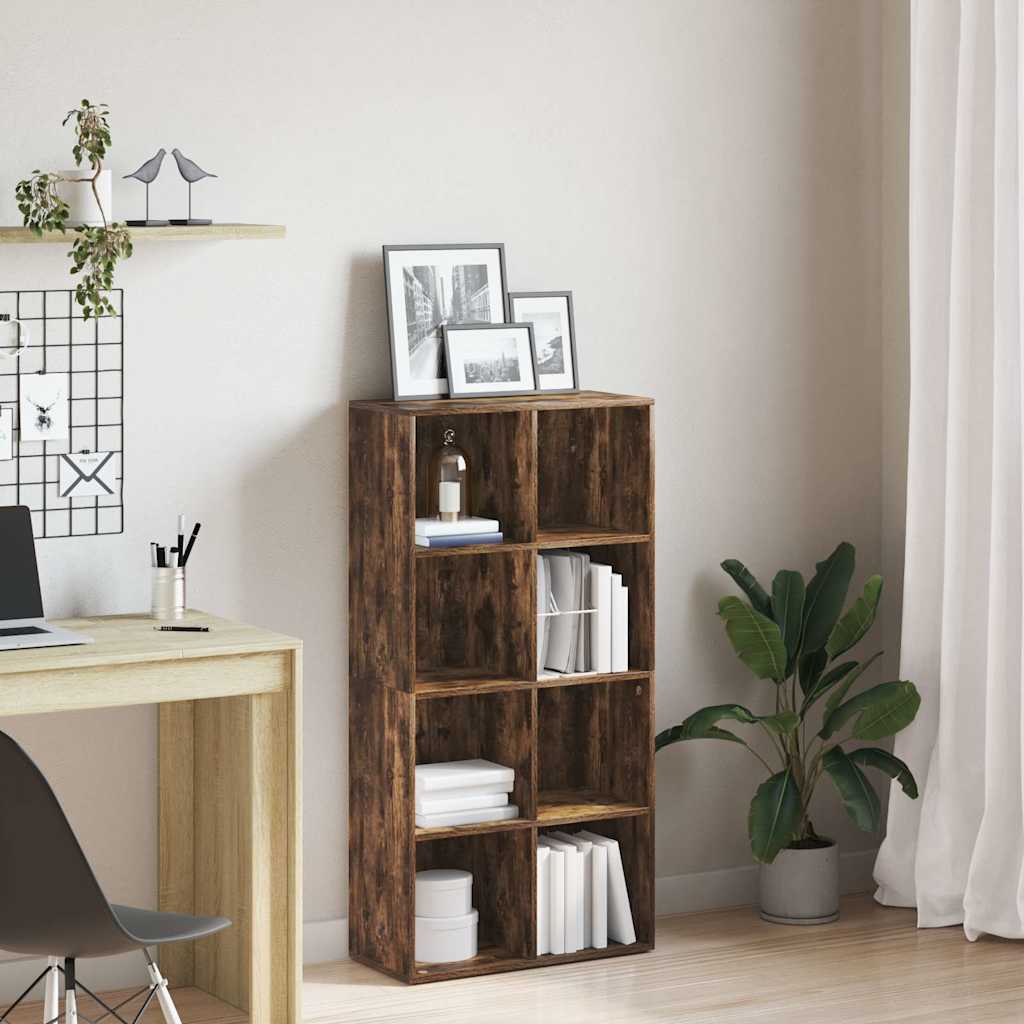 Vidaxl boekenkast 66x30x130 cm bewerkt hout gerookt eikenkleurig