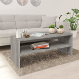 Vidaxl salontafel 100x40x40 cm bewerkt hout grijs sonoma eikenkleurig