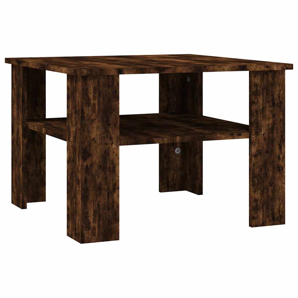 Vidaxl salontafel 60x60x42 cm bewerkt hout gerookt eikenkleurig