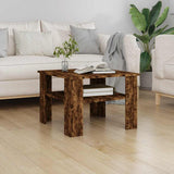 Vidaxl salontafel 60x60x42 cm bewerkt hout gerookt eikenkleurig