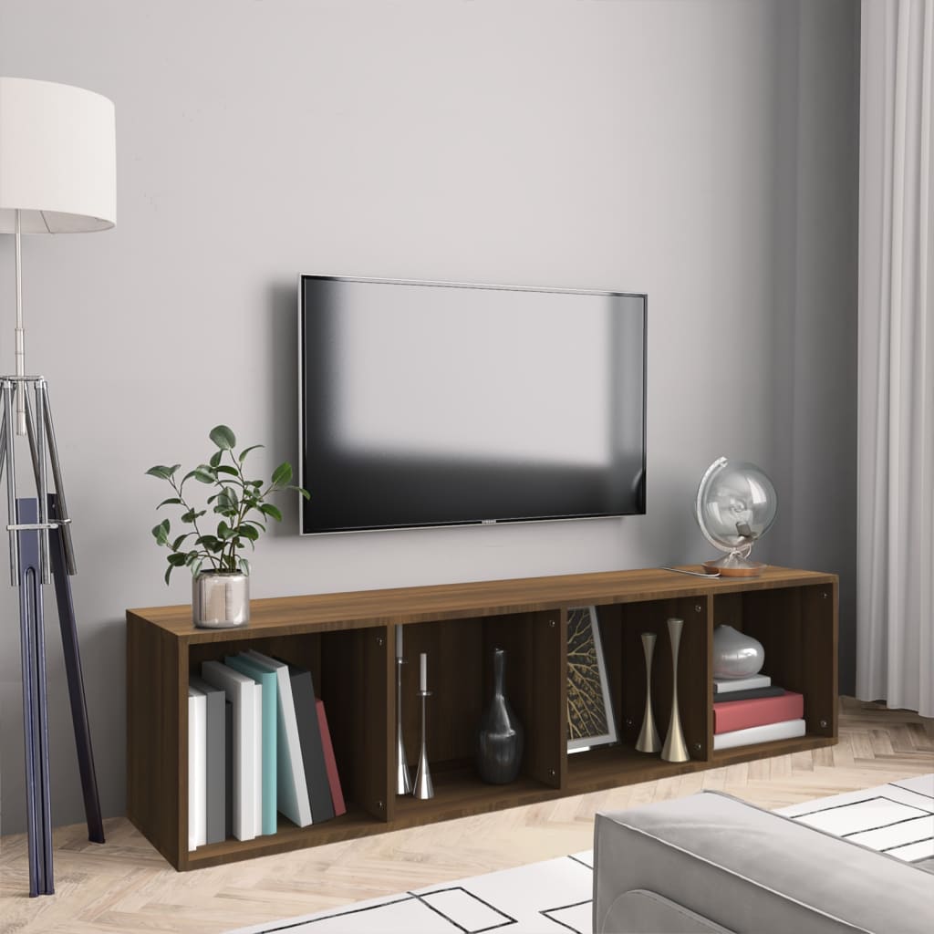 Vidaxl boekenkast tv-meubel 143x30x36 cm bruin eikenkleurig
