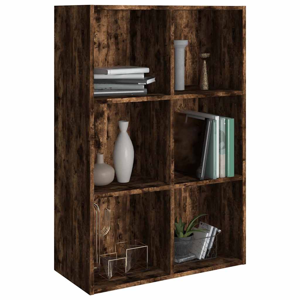 Vidaxl boekenkast dressoir 66x30x98 cm bewerkt hout gerookt eikenkleur