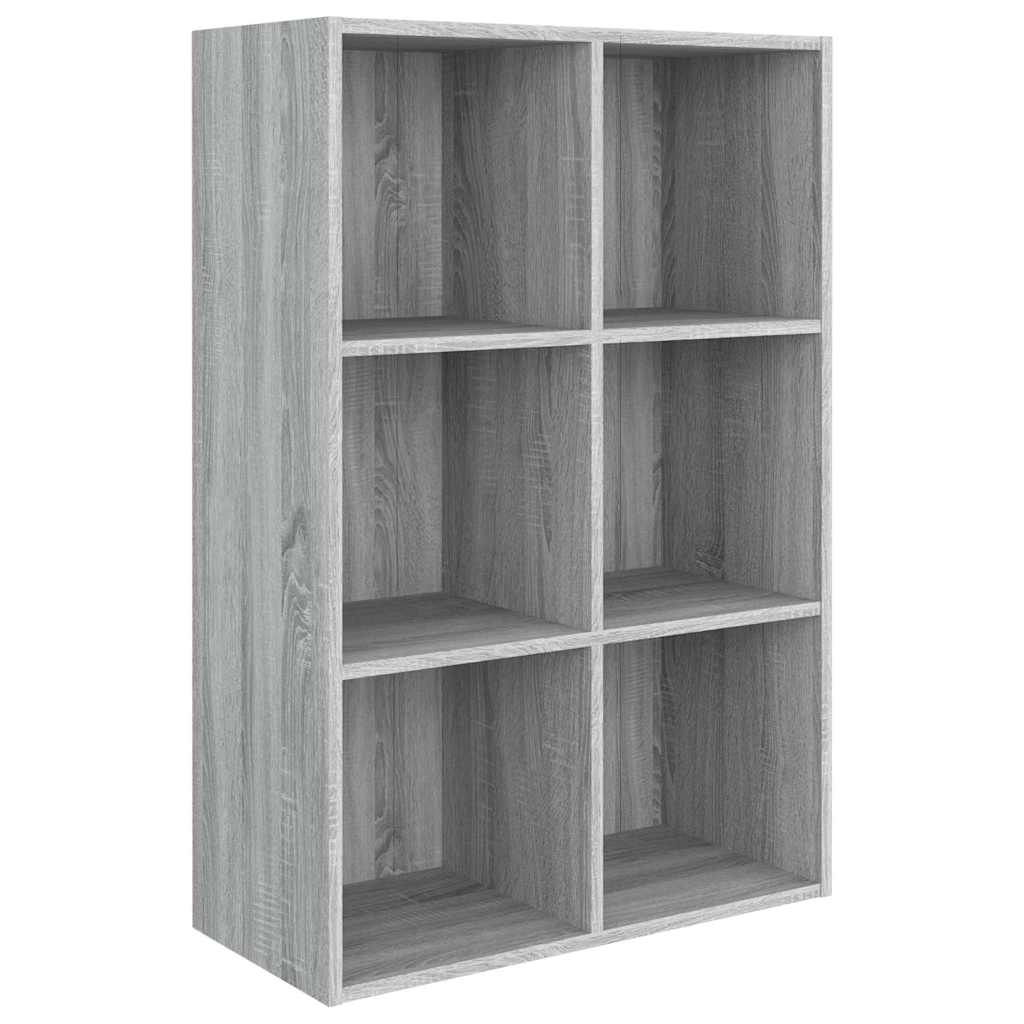 Vidaxl boekenkast dressoir 66x30x98 cm bewerkt hout grijs sonoma eiken