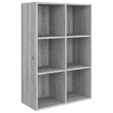 Vidaxl boekenkast dressoir 66x30x98 cm bewerkt hout grijs sonoma eiken