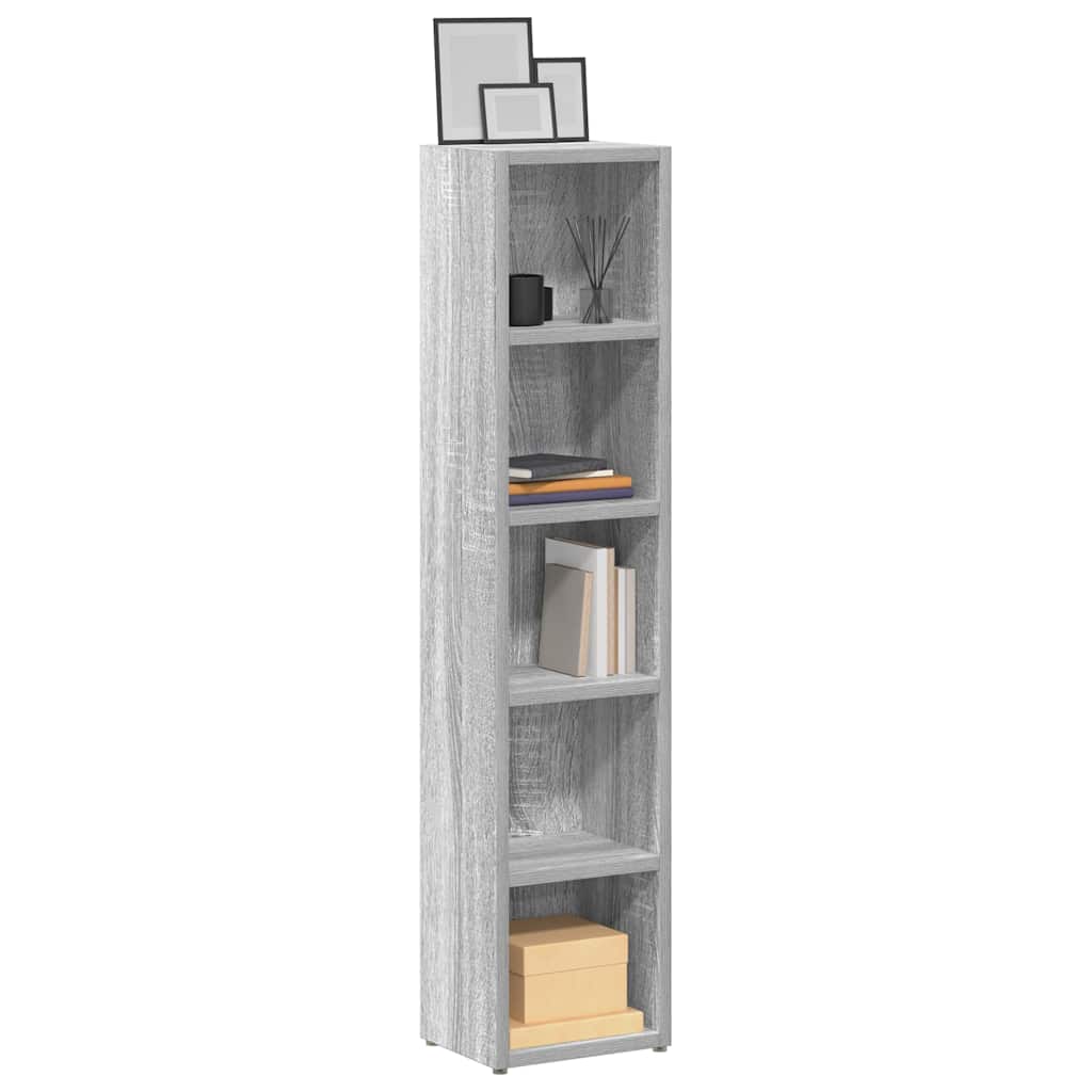 Vidaxl cd-kasten 2st 21x16x93,5cm bewerkt hout grijs sonoma eikenkleur