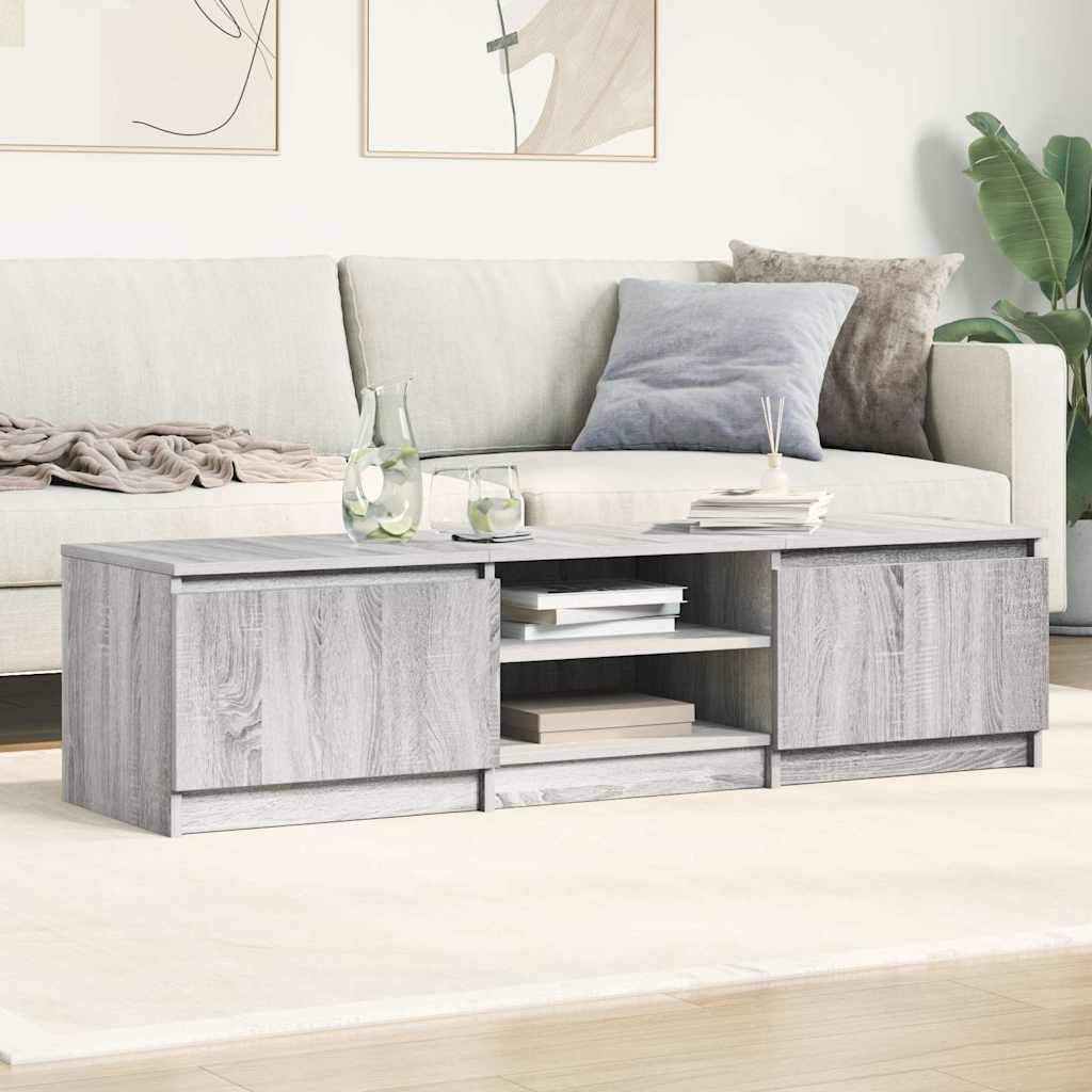 Vidaxl tv-meubel 140x40x35,5 cm bewerkt hout grijs sonoma eikenkleurig